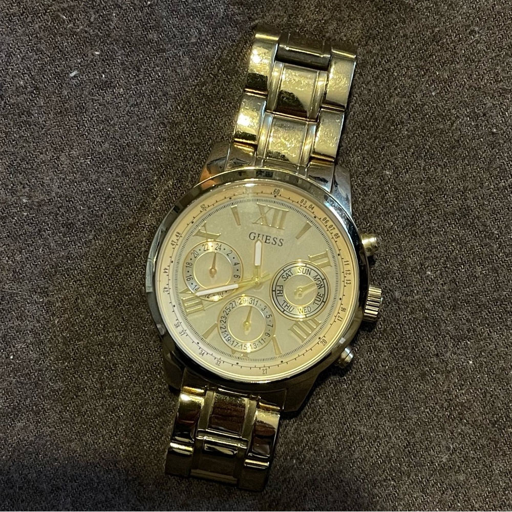 Guess Gold Chronograph Watch